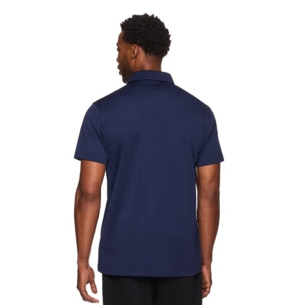 Reebok Performance Ace Polo Shirt Navy Blue Polyester Short Sleeve Men's XL - Picture 2 of 8